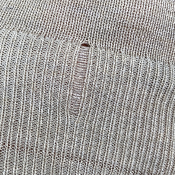 Premise Knit Ribbed Oatmeal Open Cardigan with Zip Pockets Small - Picture 13 of 14